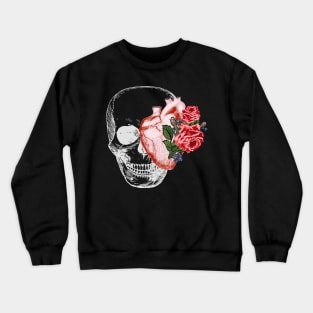 Beautiful Halloween skull, heart, roses image. Crewneck Sweatshirt